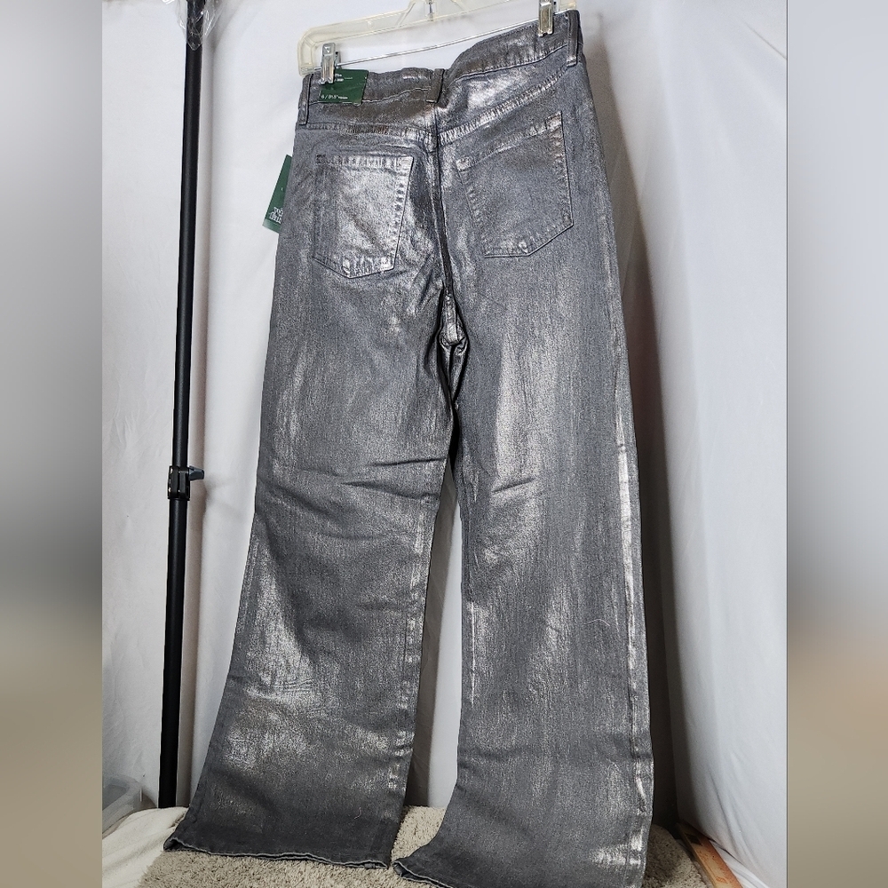 Women's High-Rise Baggy Jeans - Wild Fable Dark Gray 4 - Picture 4 of 16